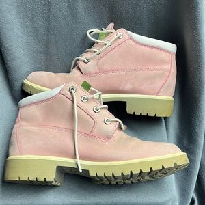 Pink Timberland Ankle Boots